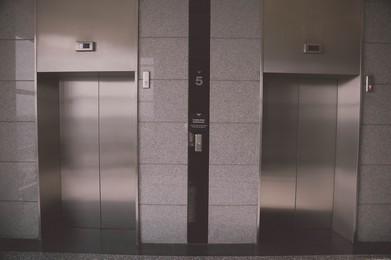 Doors to two lifts