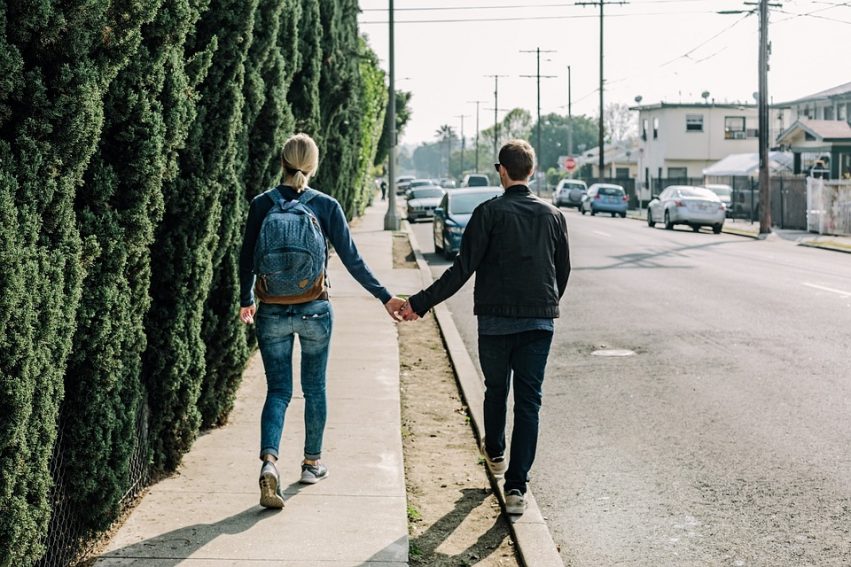 couple walking together