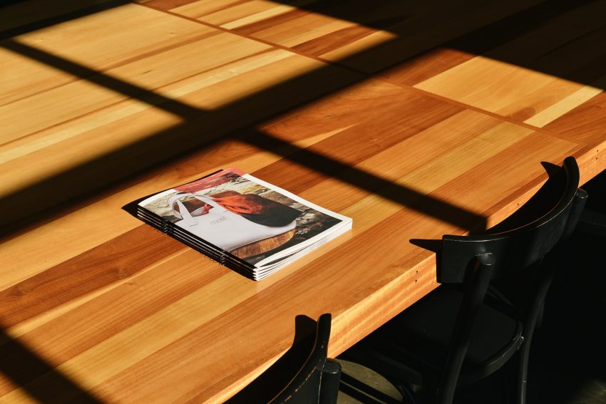 brochures on table