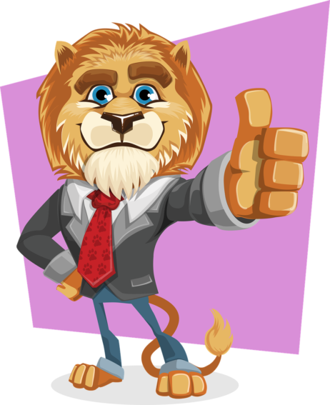 lion in a business suit